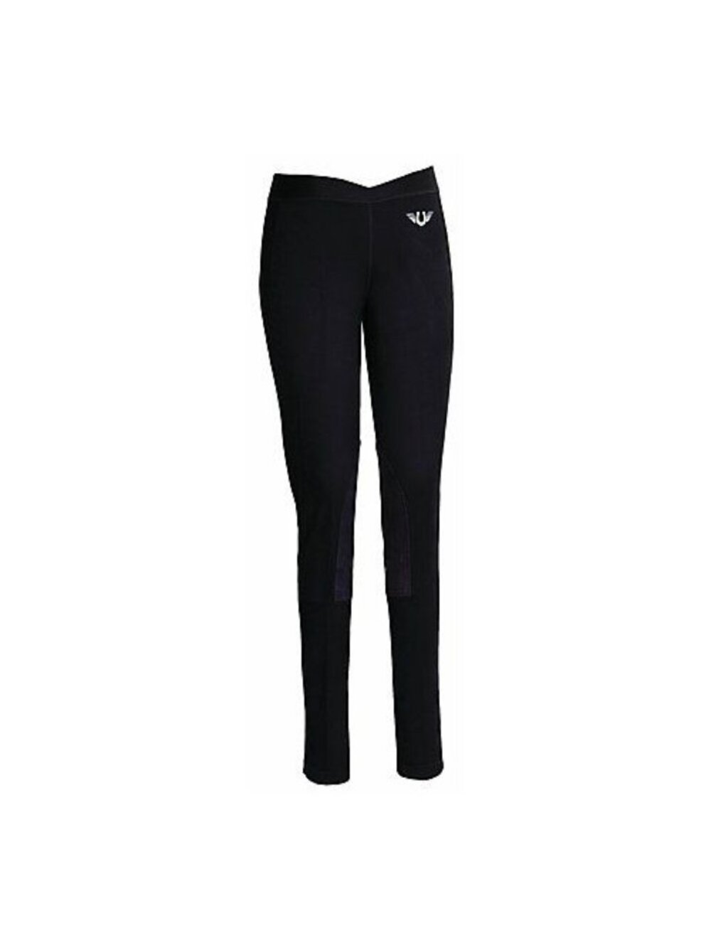 TuffRider Ladies Ventilated Schooling Riding Tights Black W/ Silicone Grip Large